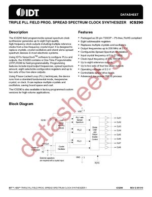 ICS290PGI datasheet  